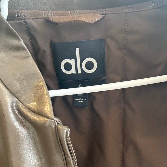 ALO Yoga Women’sDark Brown Bomber Jacket - Picture 3 of 8